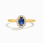 Blue Sapphire Ring in 18k Gold Vermeil