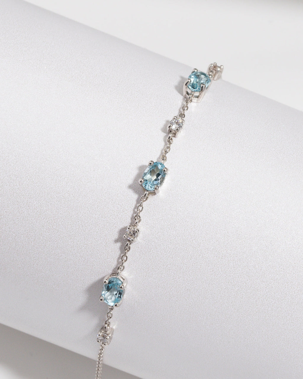 Complete Set - Blue Topaz Jewellery Set in Sterling Silver