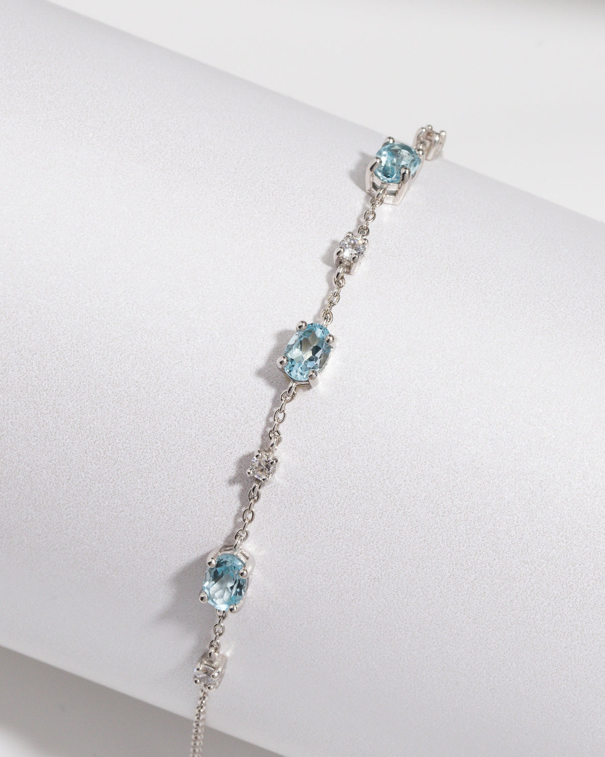 Complete Set - Blue Topaz Jewellery Set in Sterling Silver
