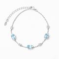 Blue Topaz Bracelet in Sterling Silver