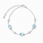 Blue Topaz Bracelet in Sterling Silver