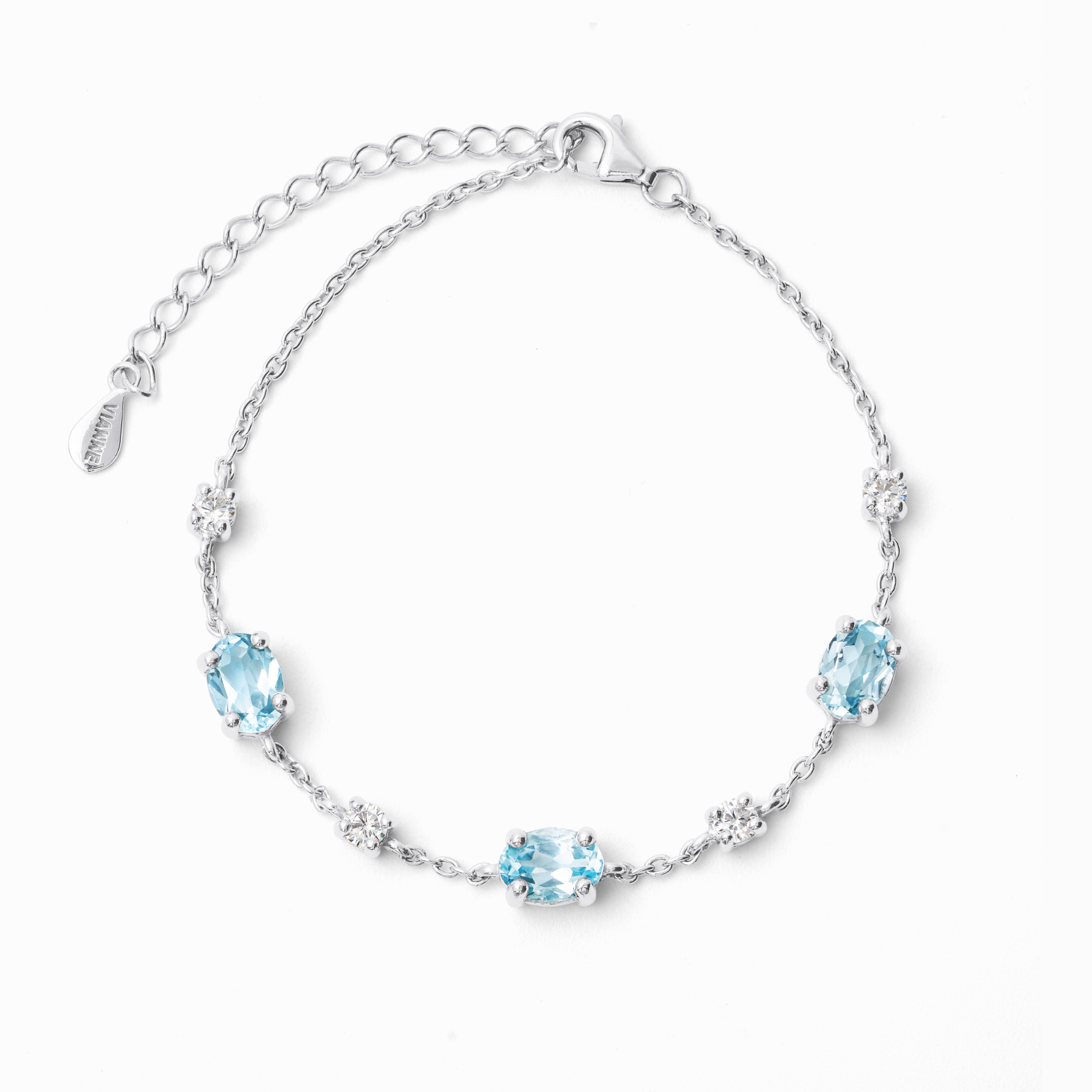 Blue Topaz Bracelet in Sterling Silver
