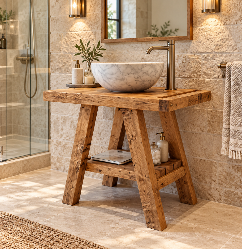 BORA Wooden Vanity and Shelf Storage | Tribe Joinery
