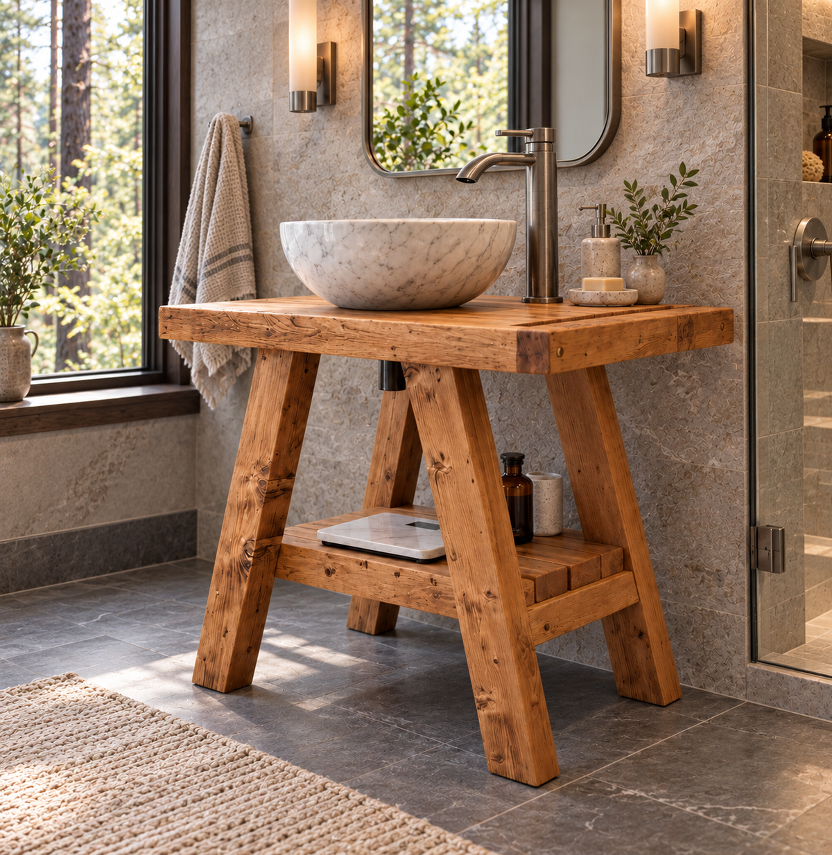 BORA Wooden Vanity and Shelf Storage | Tribe Joinery