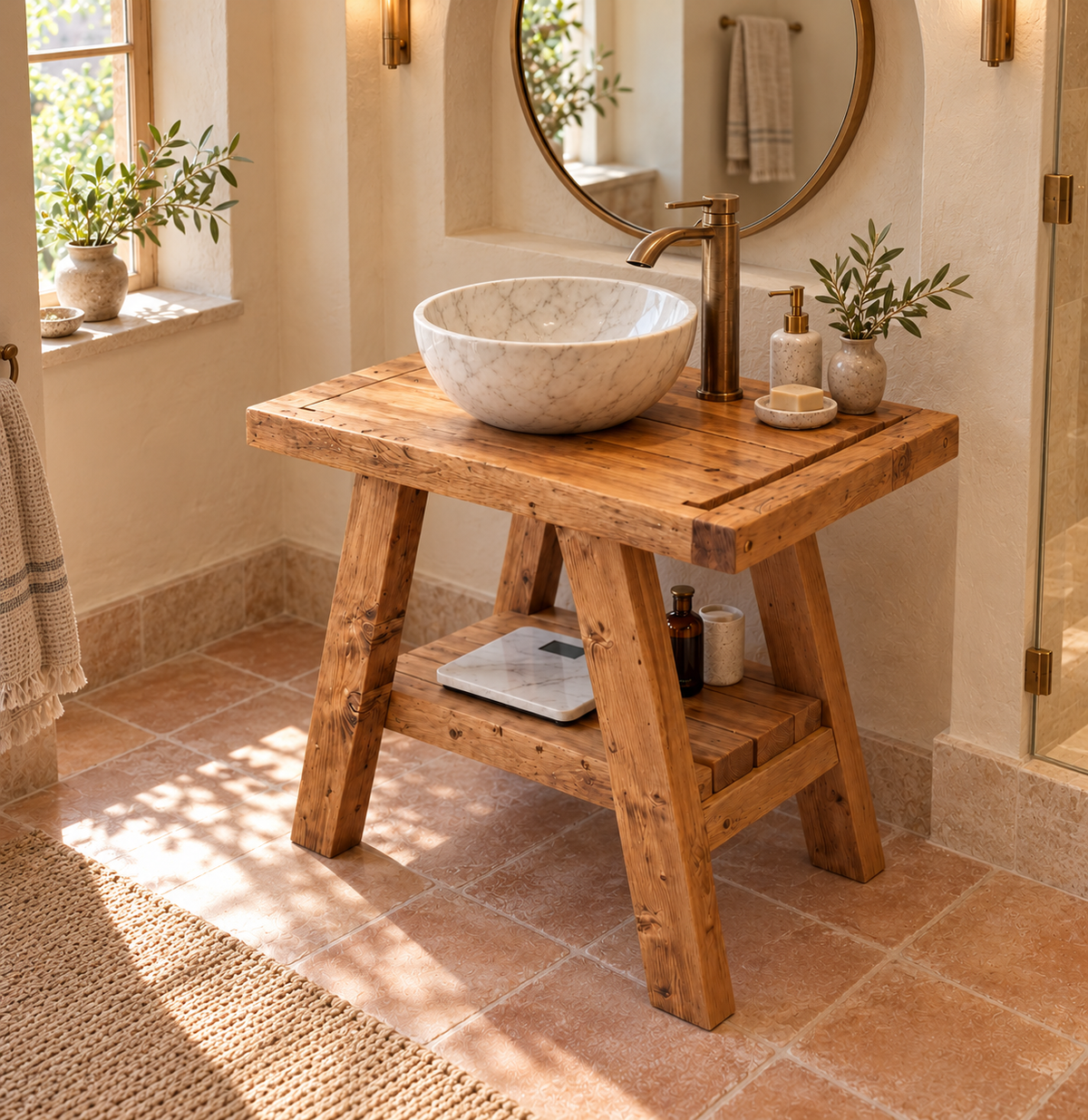 BORA Wooden Vanity and Shelf Storage | Tribe Joinery
