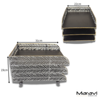 Borgal Leaf Design Metal Filing Trays