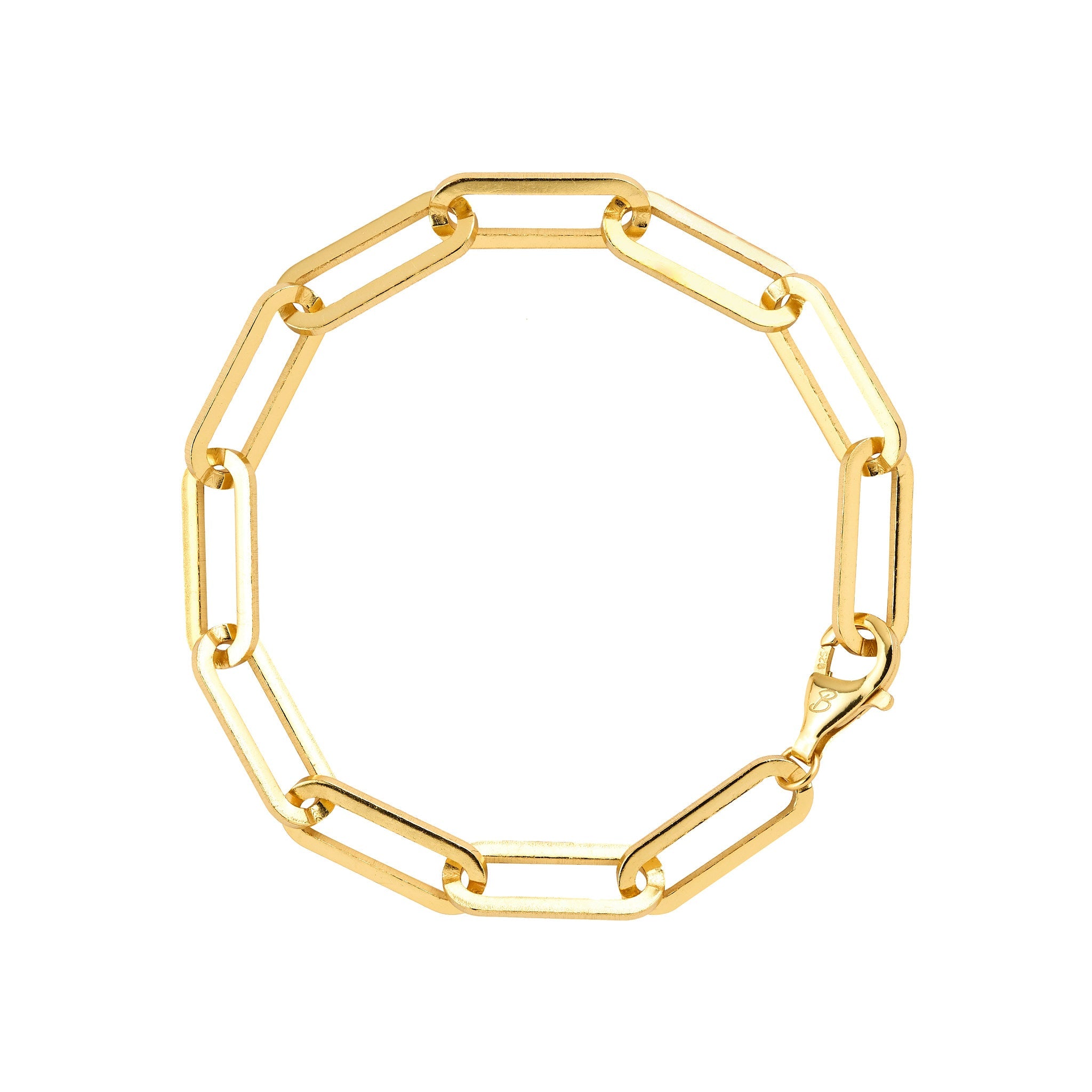 Square Chain Link Gold Bracelet