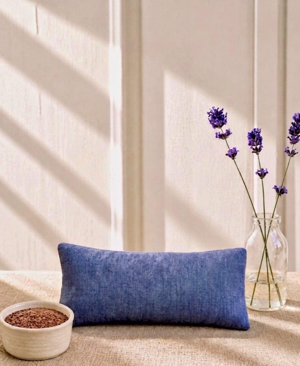 Plain Linen and Norfolk Lavender Eye Pillow