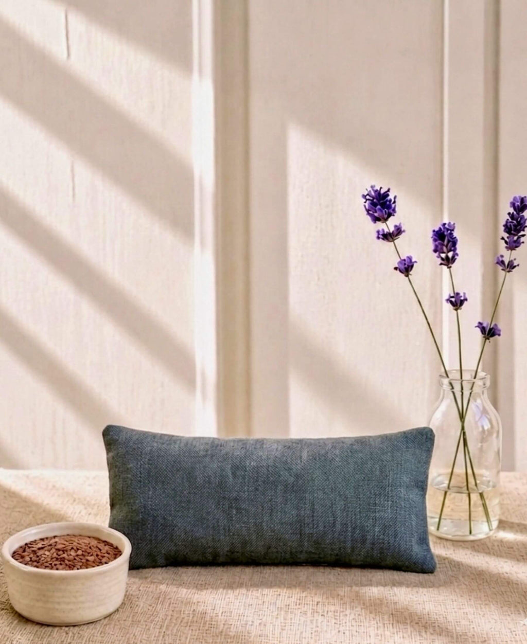 Plain Linen and Norfolk Lavender Eye Pillow