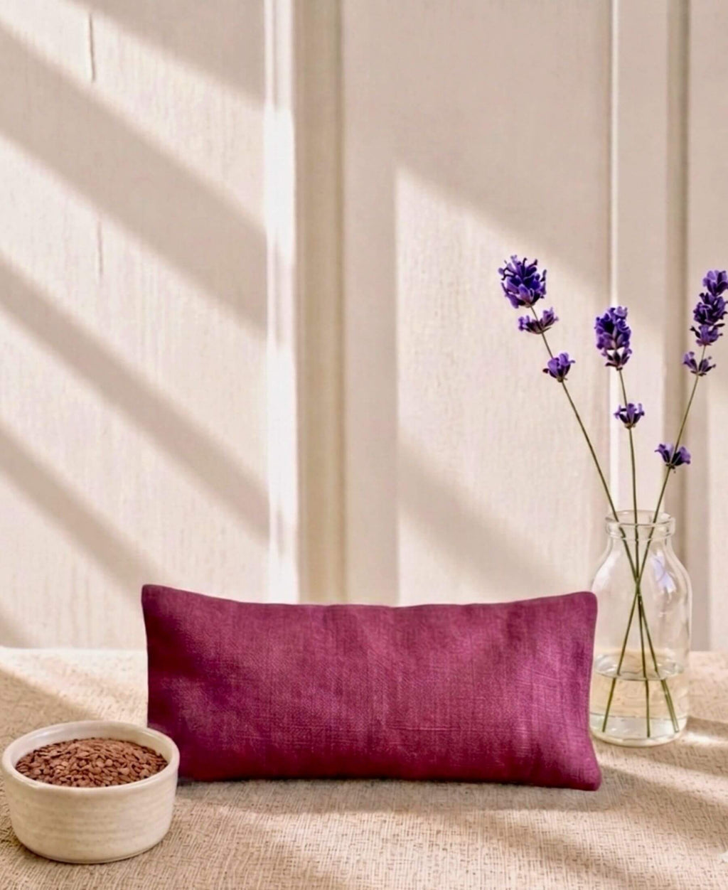 Plain Linen and Norfolk Lavender Eye Pillow