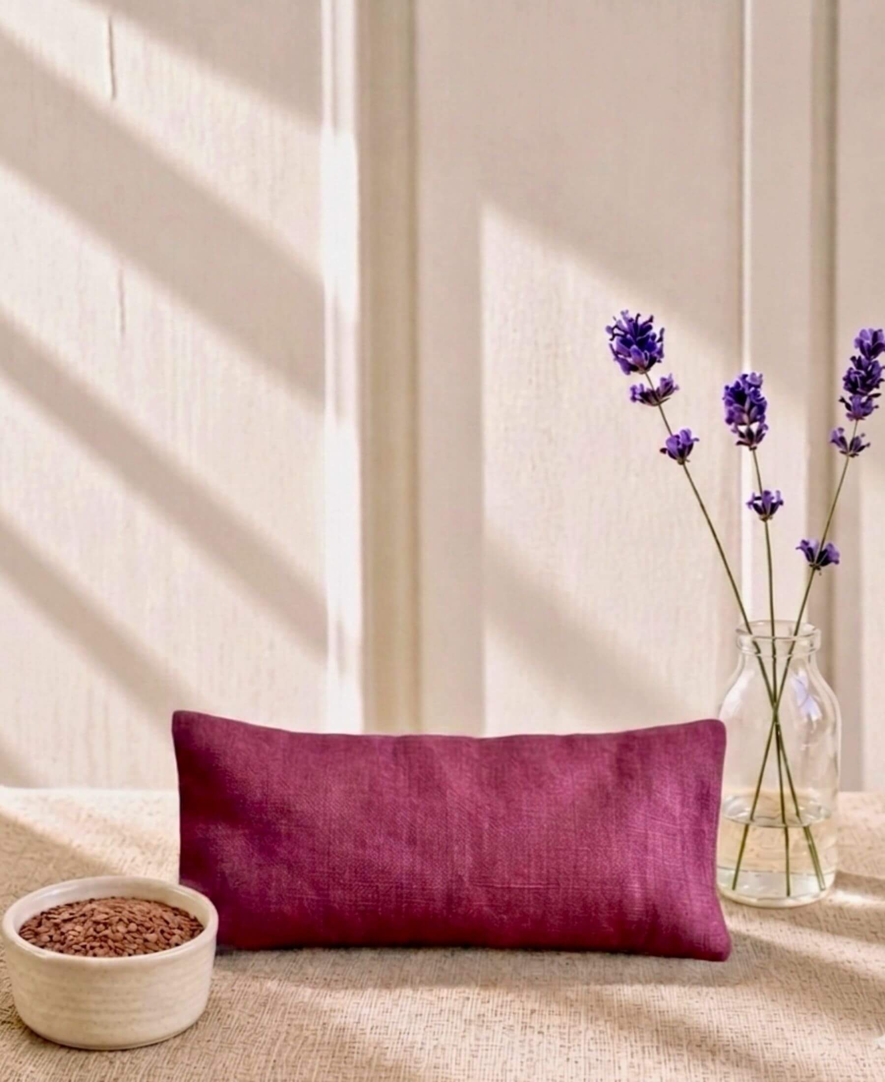 Plain Linen and Norfolk Lavender Eye Pillow