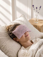 Breathe Embroidered Linen and Lavender Eye Pillow