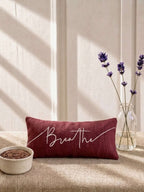 Breathe Embroidered Linen and Lavender Eye Pillow