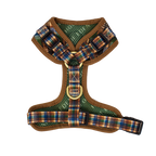 Oak Forest Plaid Dog Collar + Tag Holder
