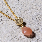 Classic Athena Kate Gemstone Necklace: Peach Moonstone
