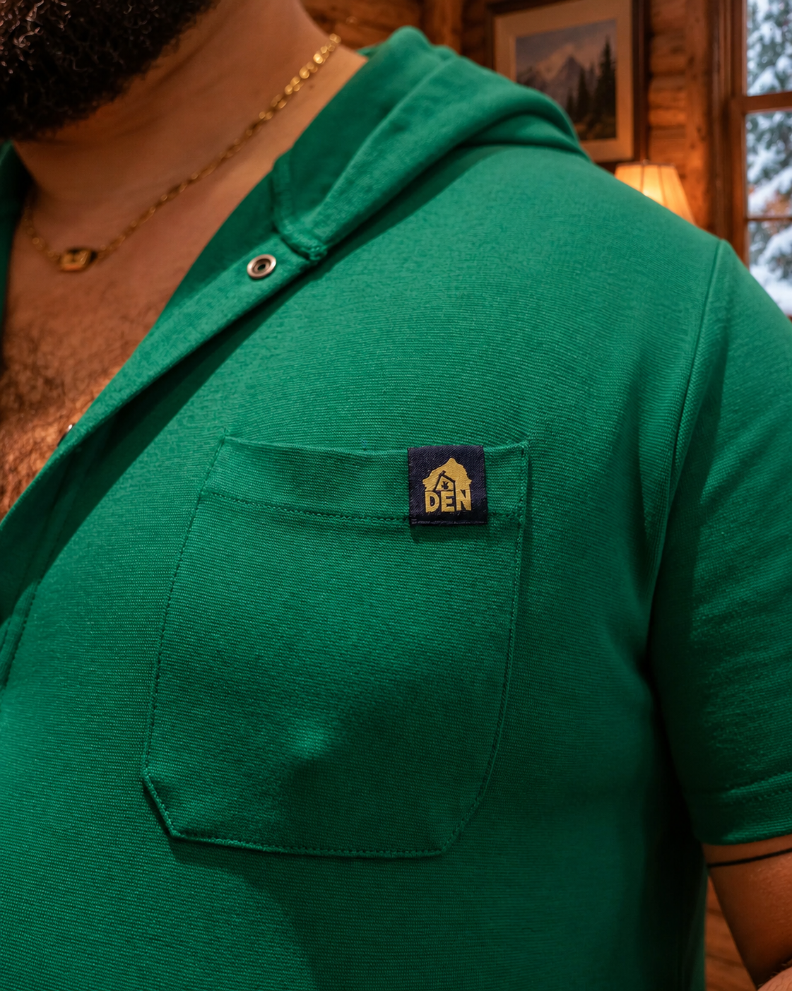 Short Sleeve Hooded Union Suit - Spring Green