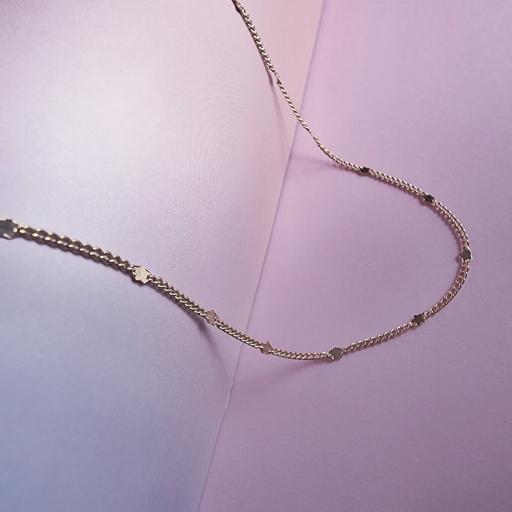Star Dainty Chain Silver Necklace