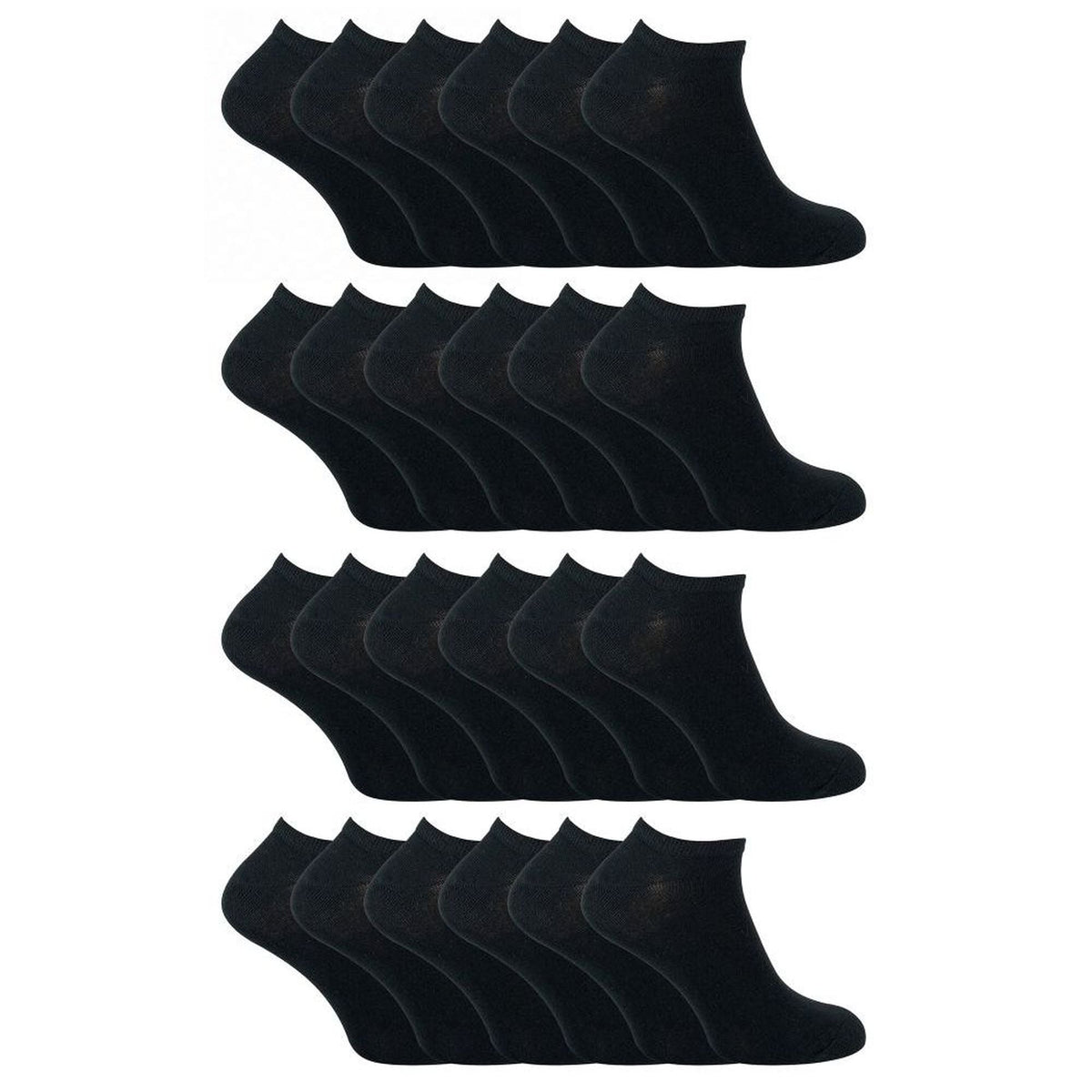 Kids Soft Cotton Breathable Trainer Socks (Multipack Options)