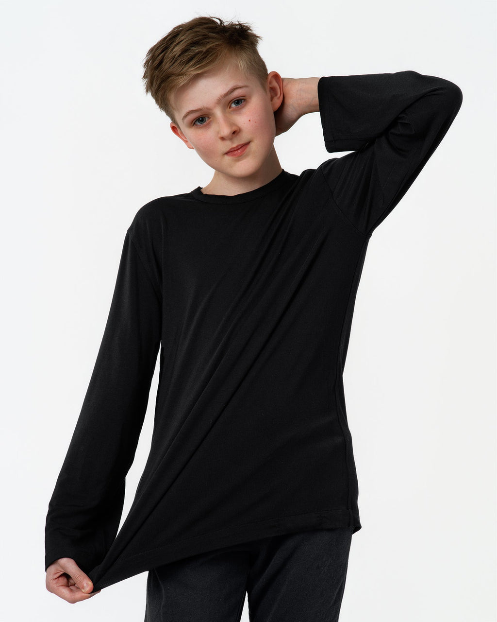Kids Fidget-T – Long Sleeve- Black