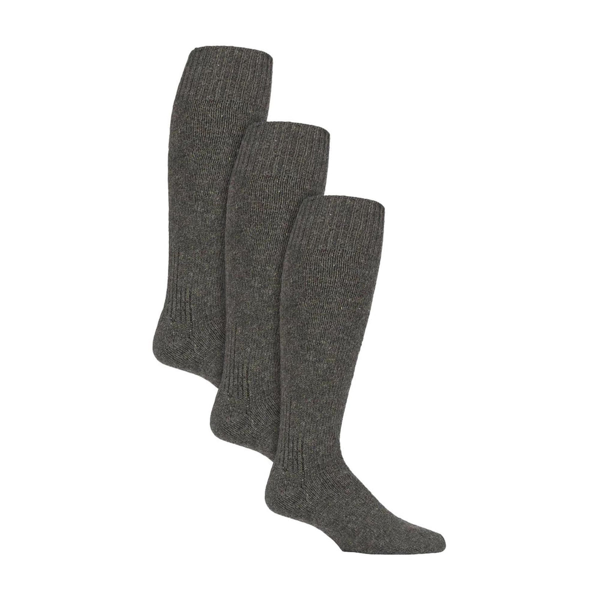 3 Pack Fisherman Socks | Long Wool Boot Socks for Men | Knee High Angling Socks