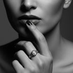 Ancient Replica Cameo Muse Ring – One of a Kind – Handmade Sterling Silver 925 – Hand-Carved Portrait
