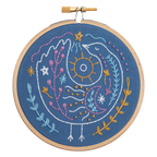 Celestial Bird Mini Embroidery Kit for Beginners