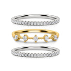 Celeste Stacking Ring Set (Silver & Gold)