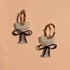 Champagne Glass Hoop Earrings