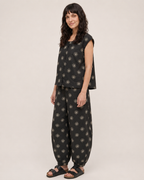 Pip Black Starburst Print Sleeveless Top