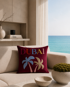 Dubai Palm Needlepoint Pillow