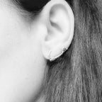 Skull Ninja Chigiriki Unisex Solo Stud Earring in Sterling Silver 925