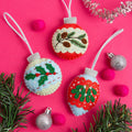 Christmas Baubles Felt Craft Decoration Kit for Beginners