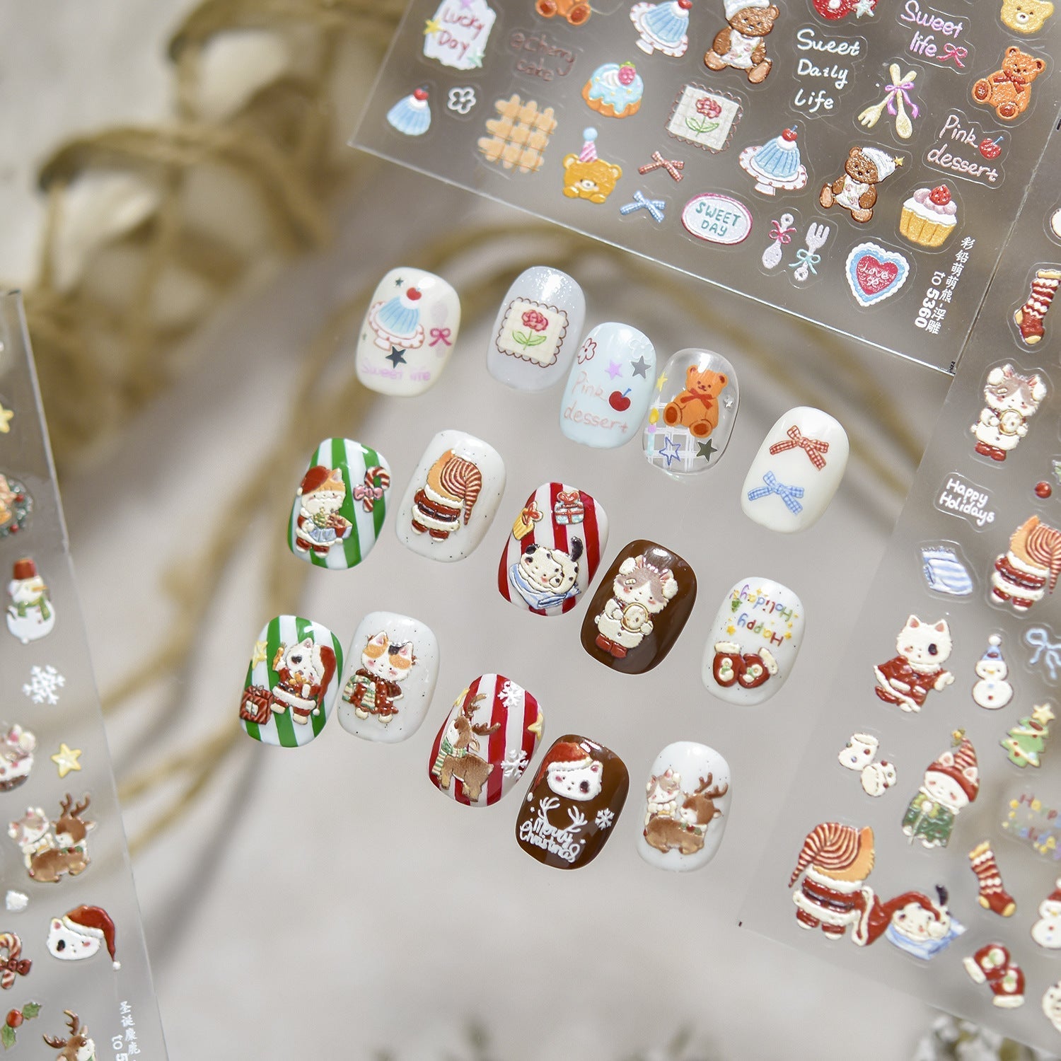 Hello Claws | Christmas Kitty Nail Deco Sticker
