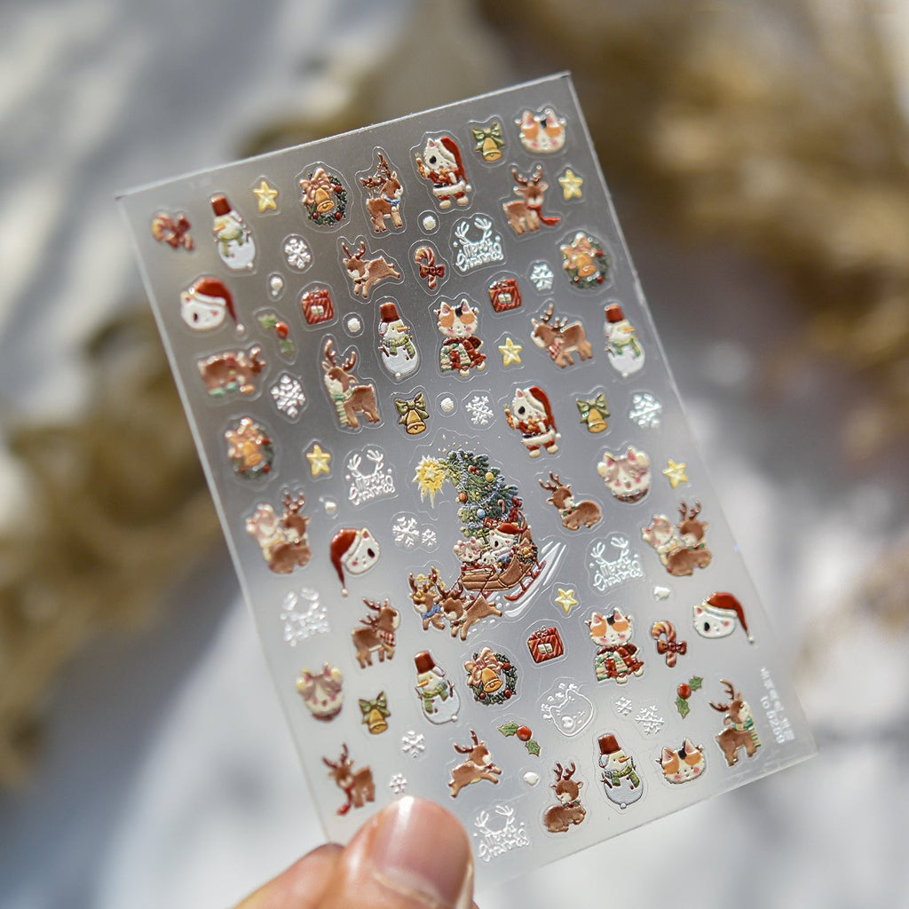 Hello Claws | Christmas Kitty Nail Deco Sticker