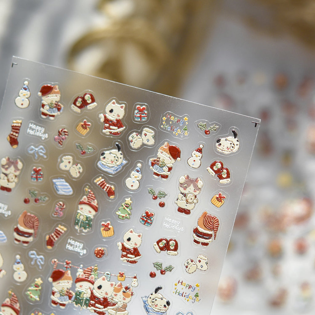 Hello Claws | Christmas Kitty Gift Box Nail Deco Sticker