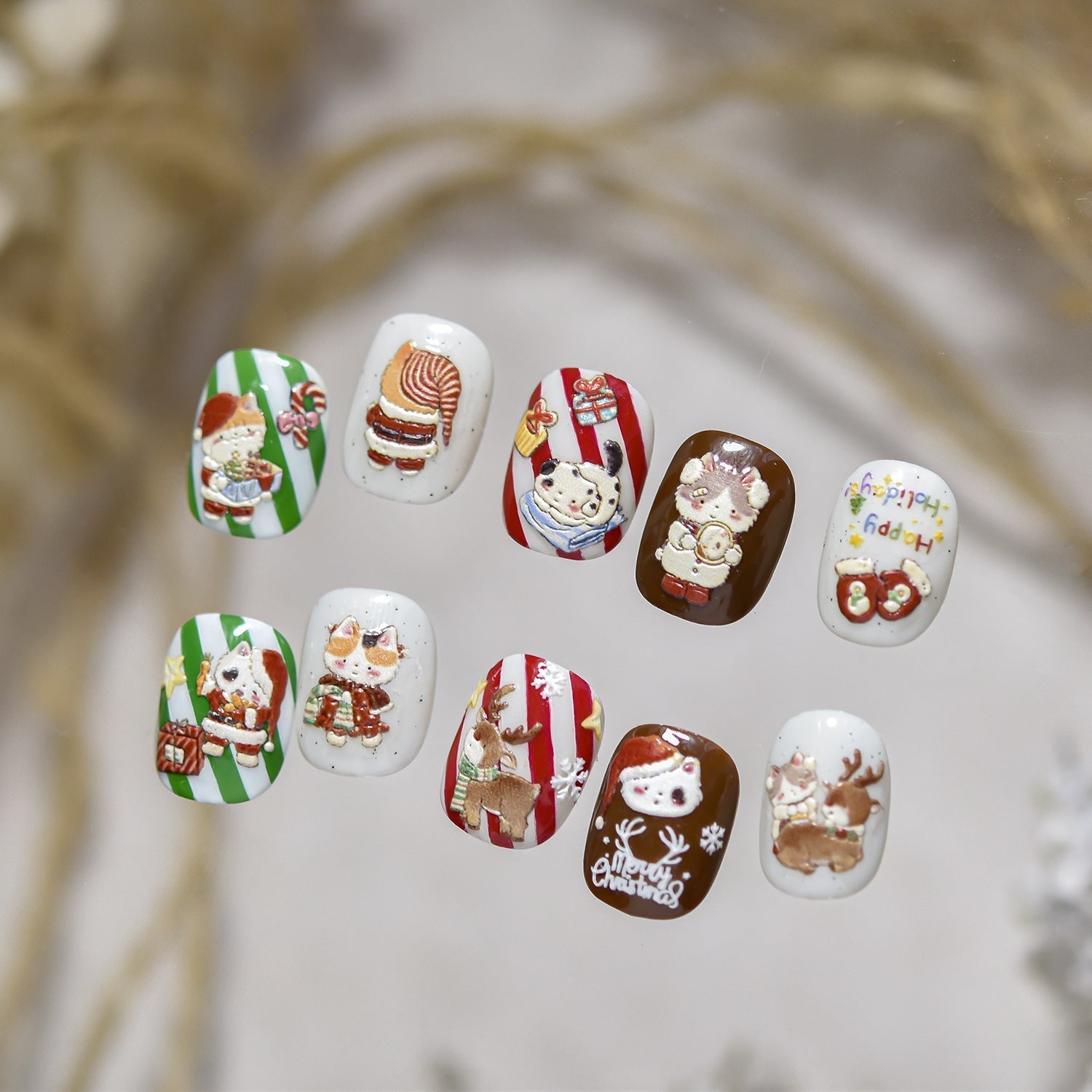 Hello Claws | Christmas Kitty Nail Deco Sticker