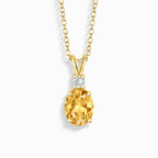 Citrine Pendant Necklace in 18k Gold Vermeil