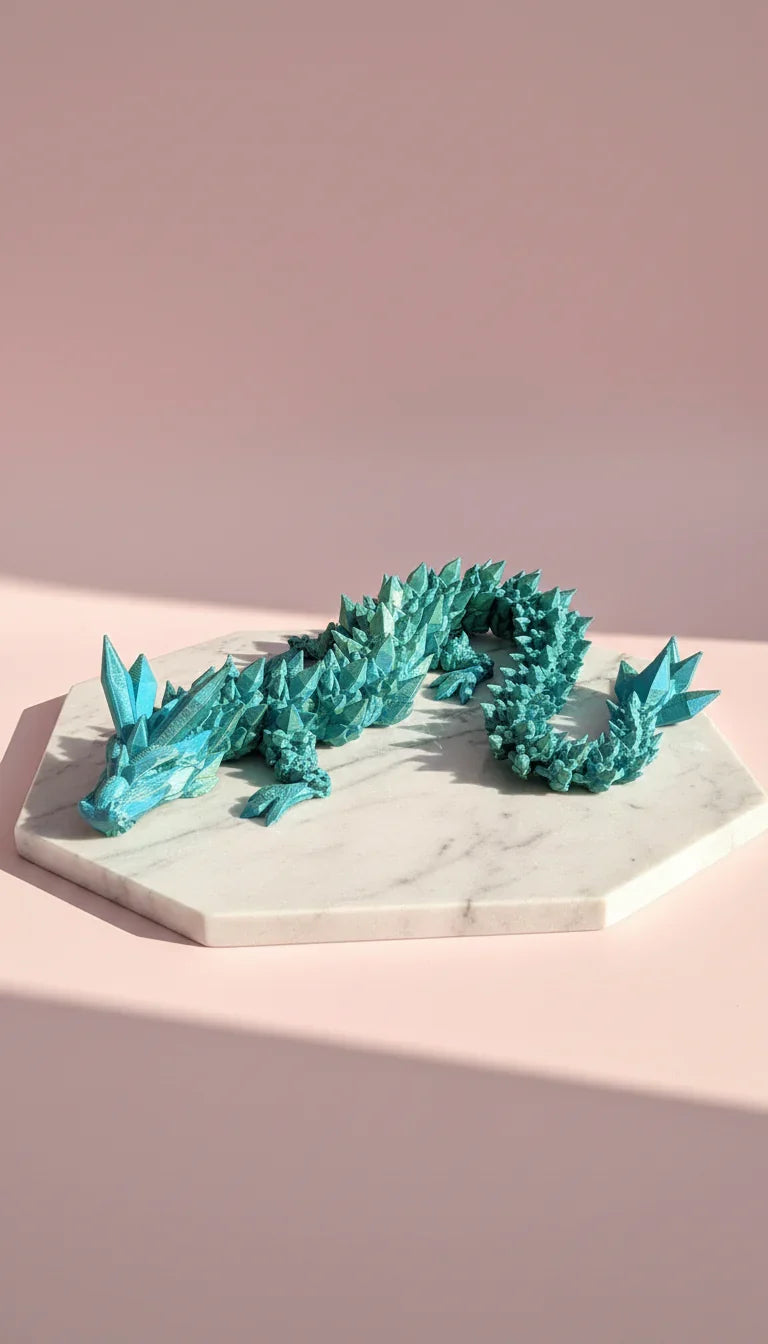 3D Printed Articulated Fantasy Dragon Figurine: Bioplastic