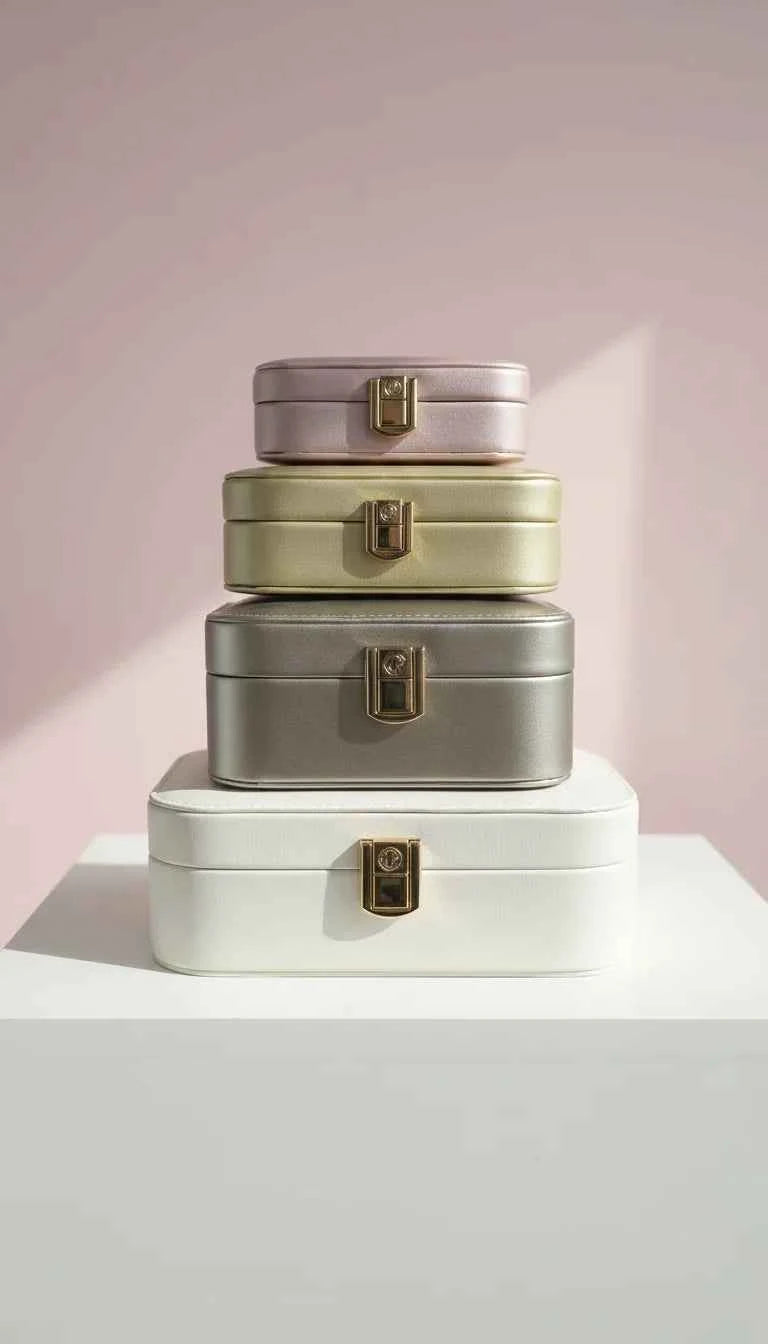 Travel Jewellery Box – Compact Trinket Organizer With Mirror