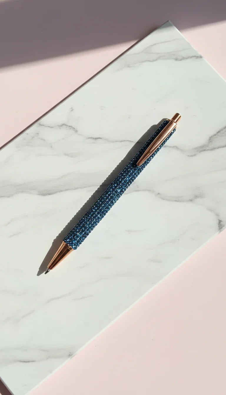 Luxury Crystal Rhinestone Ballpoint Writing Pen With Gift Case