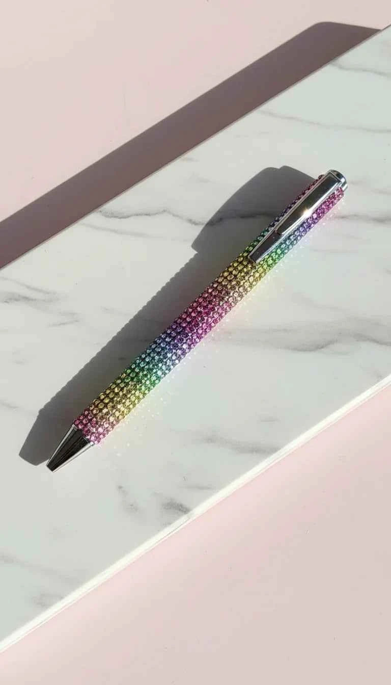 Luxury Crystal Rhinestone Ballpoint Writing Pen With Gift Case