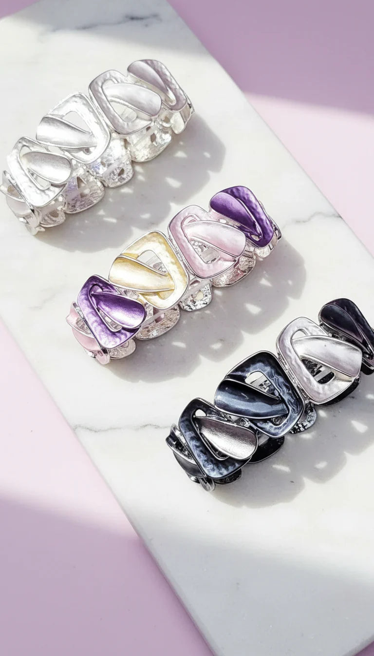 Abstract Wavey Stretchy Bracelet