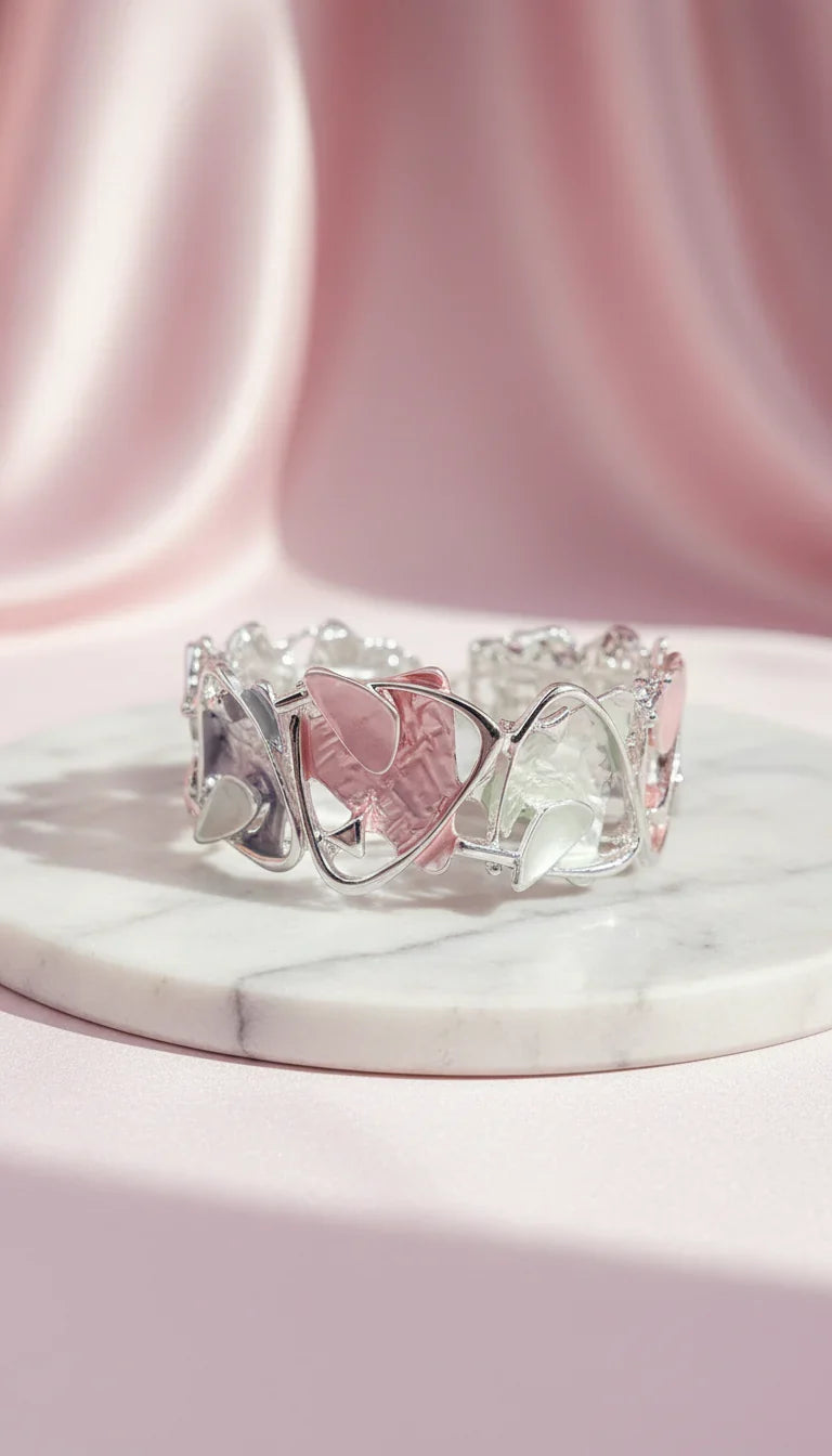 Abstract Geometric Stretchy Bracelet