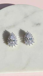 Teardrop Crystal Stud Earrings