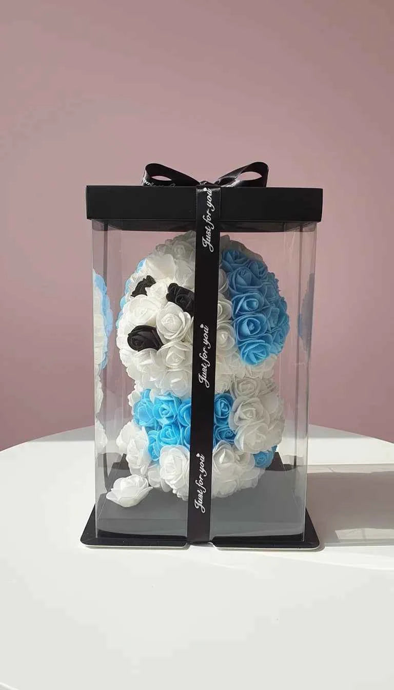 Silk Artificial Flower Puppy Dog Roses With Luxury Gift Box