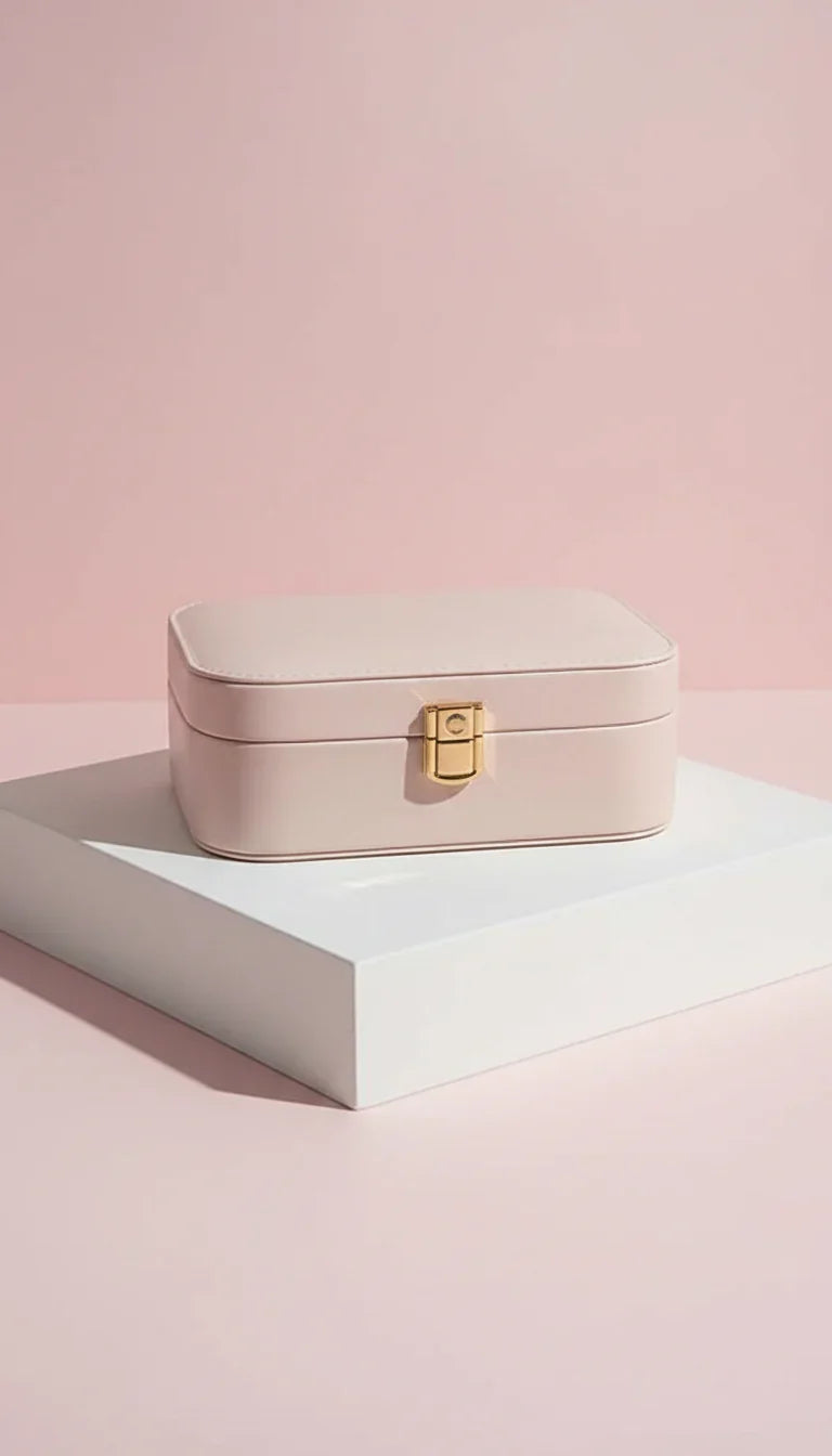 Travel Jewellery Box – Compact Trinket Organizer With Mirror