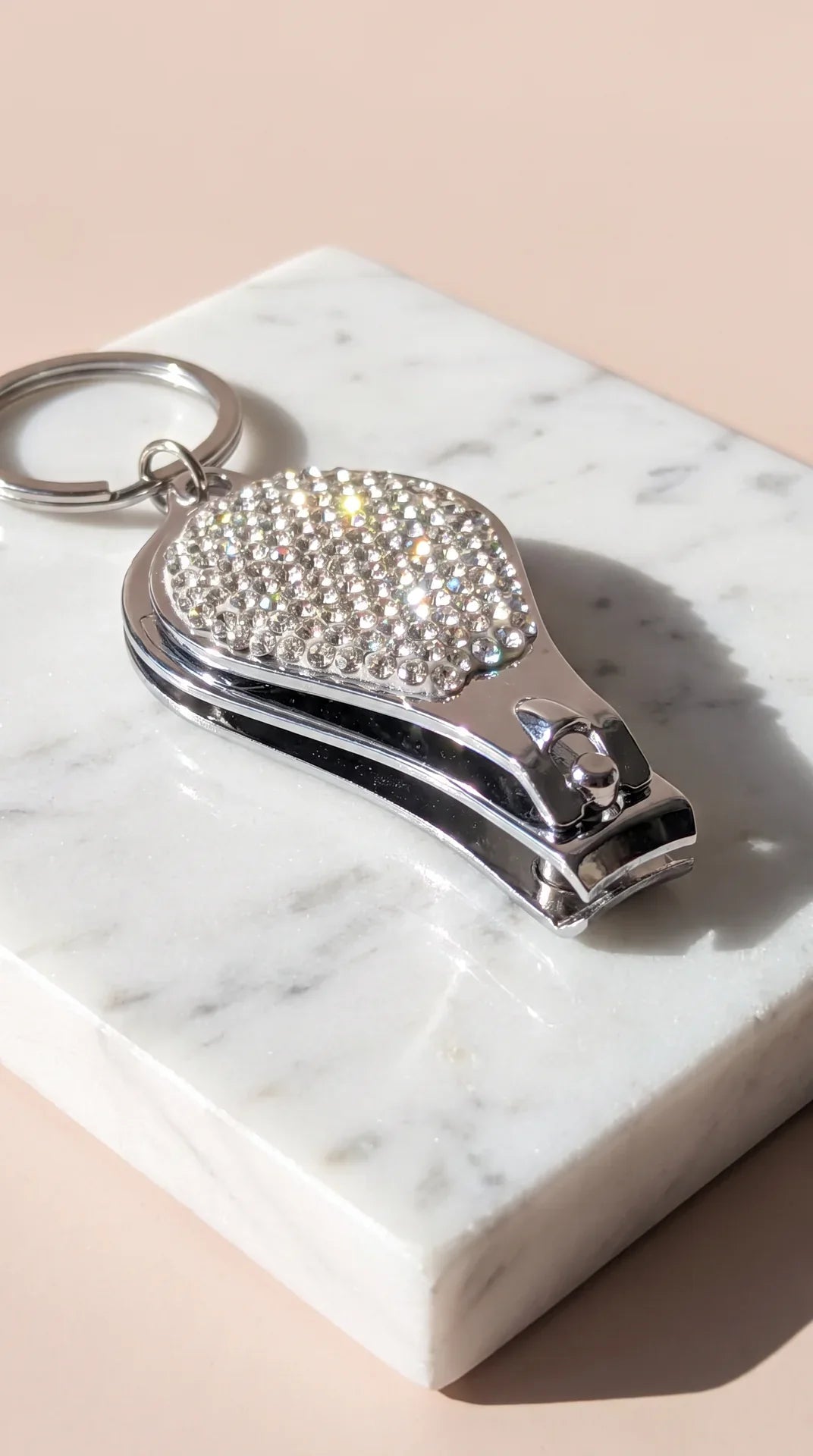 Crystal Keyring Nail Clipper & Bottle Opener