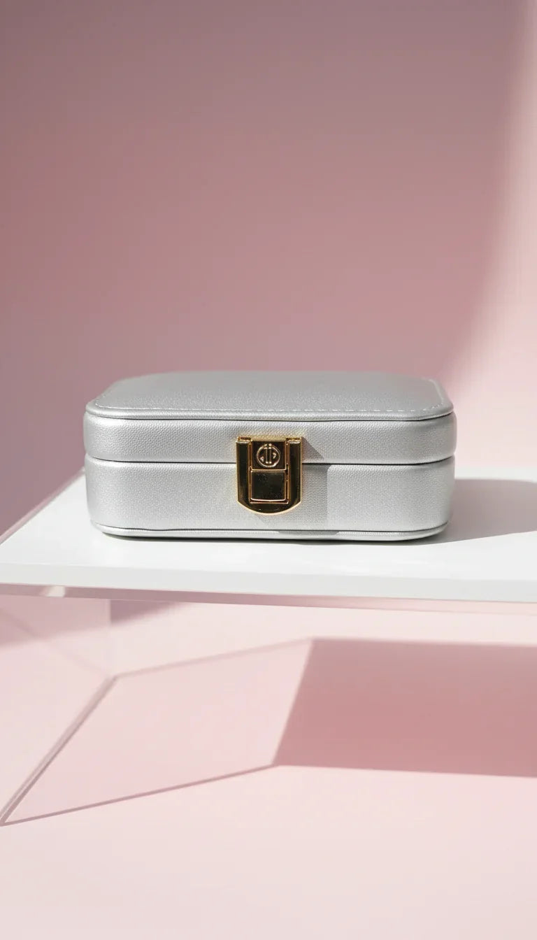 Travel Jewellery Box – Compact Trinket Organizer With Mirror