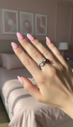 Box Of 12 Crystal Free Size Gold Plated Adjustable Statement Rings