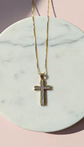 Pavé Crystal Cross Pendant Necklace
